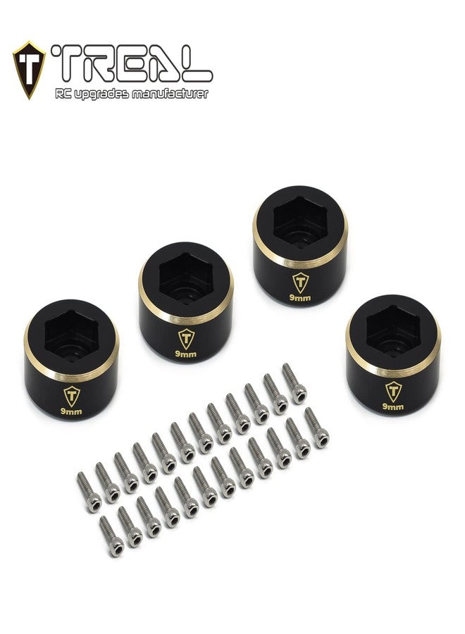 TREAL 1.9 Wheel Hubs Brass Weights 9mm/12mm/15mm/18mm Widen Adapters Compatible with 1/10 RC Crawlers (9mm) - Image 2
